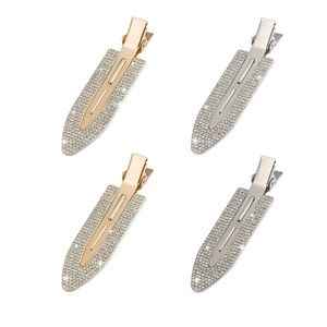 4 piece Rhinestone No Bend Hair Clips